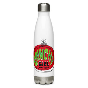 Grinchy Girl Stainless Steel Water Bottle